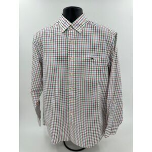 Vineyard‎ Vines Men's Button Down Tucker Shirt M Red Green Blue Plaid